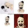 Masques de fête Joker Latex Masque Terrifier Art Le Clown Cosplay Horreur Fl Visage Casque Halloween Couvre-chef 230601 Drop Livraison Accueil Gard Dhmaz