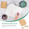 Storage Bottles 1 Set Wooden Month Stamp Rubber Scrapbooking Journaling Supplies