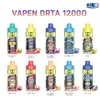 Magazyn Eurehouse Vapen DRTA Puff 12000 12K Puffs Djeńskie Effirettes Vape Do jednorazowe pasek razz napędzany vapes przepływ powietrza rgb światło vs puff 9000 9K 15 000 15000