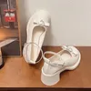 Sapatos de vestido Cristal Marie Janes Mulheres Verão Luxo 2024 Moda Salto Alto Lolita Elegante Bombas Zapatos Femme