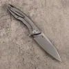 Neues A2254 High-End-Flipper-Klappmesser M390 Stone Wash-Klinge CNC TC4-Titanlegierungsgriff Außen-EDC-Tasche Kugellager-Unterlegscheibe Ordnermesser