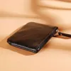 Mini portefeuille en cuir PU pour femmes, marque de luxe de styliste, porte-monnaie rouge noir, petit sac à main, pochette d'argent, porte-carte, 2023