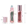 Packing Bottles Wholesale 10Ml Rose Gold Glass Bottle Natural Crystal Semiprecious Stones Essential Oil Gemstone Roller Ball 10 Styl Dhomz