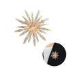 Broches Broches de luxe femmes haute qualité tournesol autriche strass plein cristal doré Corsage brillant robe de soirée accessoires broches