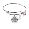 Bracelet de haute qualité inspirant la foi rose bracelet de charme de pierre de naissance bracelet pour les femmes 60 mm extensible en acier inoxydable taille Dhgarden Dhwzb