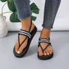 Casual Flat Women's Beach Flip Flops Summer T-strap Soft Women Ankle Strap Seaside Holiday Sandals For Girls