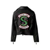 Chaquetas de mujer 2024 Riverdale PU Impreso Southside Serpents Chaqueta Mujer Serpent Streetwear Cuero