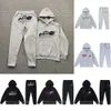 2024 Trapstar Mens Hoodie Full Tracksuit Rainbow Towel Embroidery Decoding Hoody Men and Women Sportswear Suit Zipper Trousers Size S XL classic