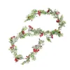 Kwiaty dekoracyjne świąteczne ozdoby rattanu symuluj dekoracje do lasu jagody czerwone owoce dekoracje gałęzi