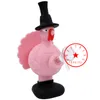 Coloré Poulet Silicone Fumer Bubbler Tuyaux Turquie Mini Portable Herbe Sèche Tabac Filtre Poignée En Verre Bol Porte-Cigarette Tube Pipe À Eau Bulle Main Bong DHL