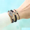 Perlenarmband aus 6 mm Lavastein-Perlen für Männer und Frauen, handgefertigt, geflochten, natürliche Abalone-Muschel, Herz, rundes Kreuz, Charm, Modeschmuck, Dr. Dhg3L