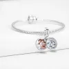 Medaglioni BELAWANG 925 Sterling Silver Foto Personalizzata Perline di Cristallo Hollow Star Ciondoli Ciondolo Adatto Braccialetto Originale Donne Creazione di Gioielli FAI DA TE