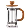 Franse Pers Milieuvriendelijke Bamboe Cover Koffie Plunger Thee Maker Percolator Filter Druk Koffie Ketel Pot Glazen Theepot C1030248N