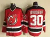 Pas cher Vintage 30 Martin Brodeur Jersey New Jersey 4 Scott Stevens rouge cousu CCM Vintage maillots de hockey classiques