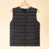 Waistcoats Vest Ladies Autumn Clothes Korean Kvinnor ärmlös Ljus tunn 90% Duck Down Jacket Waistcoat Kvinnlig stor storlek Västrockar 2774