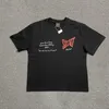 24SS Streetwear T-shirt met volledige print T-shirt Oversized witbruin top T-shirt voor heren Dames