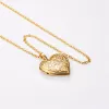 Necklaces Chainspro Photo Locket Necklace Rose Gold Silver Color Stainless Steel Birthday Gift Fashion Pendant Neckalace P301