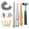 &equipments 10 Styles Measuring Stick Ring Metal Enlarger Stick Mandrel Handle Hammers Ring Sizer Finger For Jewelry Making Measuring Tools