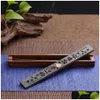 Other Home Garden Joss Stick Box The Prajna Paramita Sutra Recumbent Incense Line Censer Vintage Sandalwood Scripture Ebony Wood D Dhq56