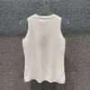 Cropped Top T-shirts Dames Gebreide Tank Top Designer Borduurvest Mouwloos Ademend Gebreide Trui Dames Sport Tops Zomer Kort Slank