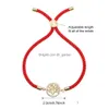 Catena Boho Zircone etnico Cuore infinito Bracciale con ciondolo croce per le donne Colorf Design Braccialetti dell'amicizia con corda intrecciata fatta a mano Drop Dhwvu