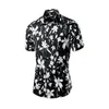 Heren T-shirts 2024 Zomer Multi Gekleurd Jacquard Shirt Met Korte Mouwen Casual Bloemen