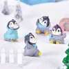 キーチェーンミニかわいいペンギンウェディングギフトマイクロランドスケープデコレーションフェアリーガーデンボンサイドールハウスハウスの装飾品