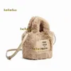 Evening Bags Womens Bag 2024 Autumn And Winter New Fashion Plush Bucket Advanced Texture Portable Diagonal Shoulder Bags Gift Women Stores