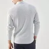 Polo da uomo 2024 Polo lavorata a maglia casual Streetwear Turn Down Bottone a maniche lunghe Per il tempo libero Pullover Maglione Tinta unita Lusso Autunno