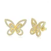 Stud Earrings Karlch 925 Sterling Silver Butterfly For Female Niche Light Luxury Countryside Fairy Style Texture Ins