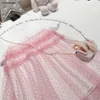 Nouvelle fille Princesse Robe d'été Rose dentelle bébé robe Taille 100-160 enfants vêtements de marque Logo brodé redingote enfant 24Feb20