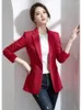 Costumes pour femmes Blazer Femme Vêtements 2024 Automne Printemps Bouton de base Mode Solid Slim Veste Femme Costume Manteaux Bureau Dames Vêtements d'extérieur