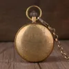 Relógios de bolso vintage retro cobre relógio masculino liga londres mecânica com corrente de metal steampunk roman1256b