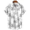 Camisas casuales para hombres Moda para hombre Camisa hawaiana masculina 3D Impreso Playa Aloha Camisetas de manga corta de gran tamaño 5XL Camisa Hawaiana Hombre