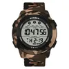 Zegarwatches Men Sport Digital Watch 50m Wodoodporne wojskowe kamuflaż zielone zegarki renod hombre