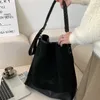 حقيبة مصممة براون كروس بوكس ​​امرأة من جلد الغزال مصمم حمل يد حقيبة يد عتيقة محفظة دلو كبيرة