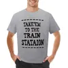 Herrstankar Take'em till tågstationen - rolig t -shirt man kläder t skjortor män