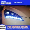 Auto Accessoires Dagrijverlichting Streamer Richtingaanwijzer Voor Hyundai Genesis Coupe LED Koplamp Montage 09-12 Voorlamp