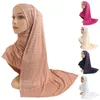 Vêtements ethniques 1pc Écharpe coton modale Long Malaysia Rhingestone Head Craquins Femmes Muslim Arabe Hijab Headwrap châles STODES