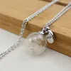 Pendentif Colliers 2pcs fait à la main véritable collier de souhait de pissenlit faire une graine séchée pour les femmes