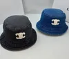 Denim Bucket Caps Hüte für Frauen Designer Cowboy Stickerei Baseball Fischer Hut Frau Sonnenhle