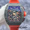 Последняя коллекция наручных часов RM Timepiece Мужские наручные часы Richardmilli RM011 Lotus F1 Team Lotus Black Ntpt Carbon Fiber Автоматические механические мужские часы