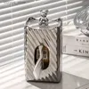 Tissue Boxes Napkins Light Luxury Striped Bear Tissue Box Living Room Metal Silver Bear Paper Extraction Box Household Bathroom Face Cloth Storage Q240222