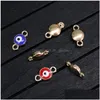 Charms ankomst Diy Oil Difre 3 Färg Evil Blue Eye Pendants Charm för nyckelringsarmband Lucky Gold Plated Alloy Jewelry Drop Dhgarden DHXSM