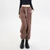 Svarkort: Spring New Ankle Bited Harun Pants, fashionabla och lat stil, lösa avslappnade kvinnors byxor, breda ben med hög midja casual byxor för kvinnor