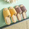 HBP linen slippers for women's summer home slippers use breathable and slip soft soled couple slippers winter slippers manufacturer wholesale