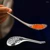 Colheres de chá 56 furos Colher de caviar Útil Utensílios de cozinha Coador Gema de ovo