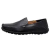 Äkta High Go End Tour Men's Leather Casual One Step Kick Lefu Andningsbara körskor Fashion Slippers 400 291