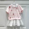 Nieuwe meisje rok zomer baby Polo jurk Maat 100-160 kids designer kleding Nep tweedelige ontwerp kind japon 24Feb20