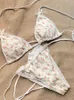 Kvinnors badkläder bikinis set miyouj bikinis sexig sträng baddräkt kvinnlig triangel cup typ baddräkt kvinnor badkläder bandage bikini t240222